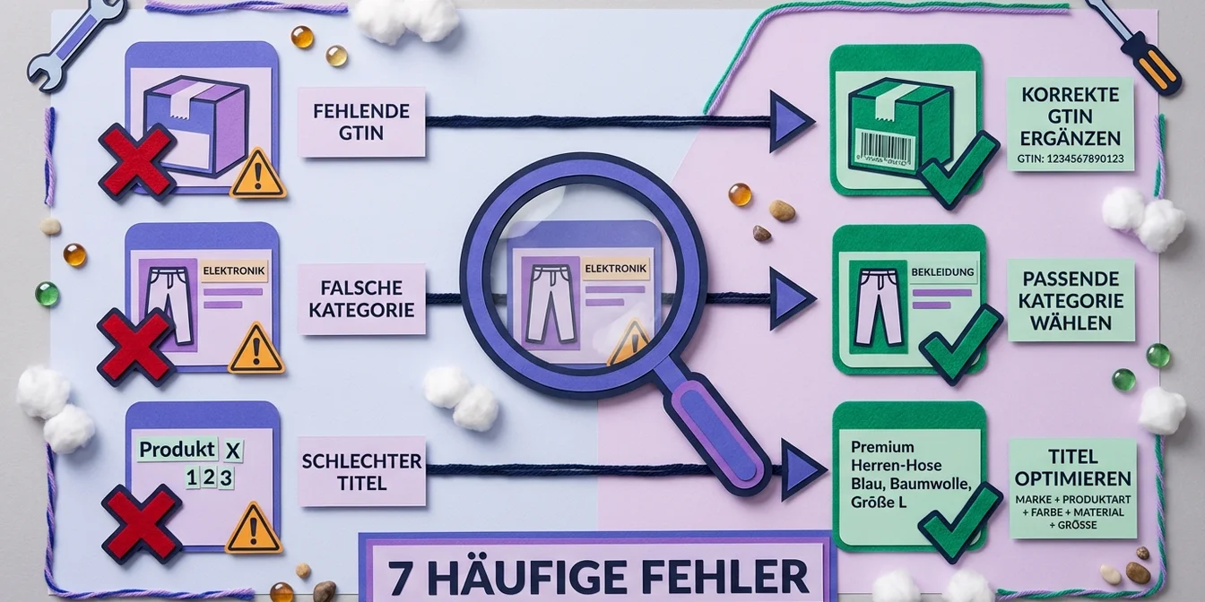7 häufige Google Shopping Feed-Fehler und wie du sie vermeidest
