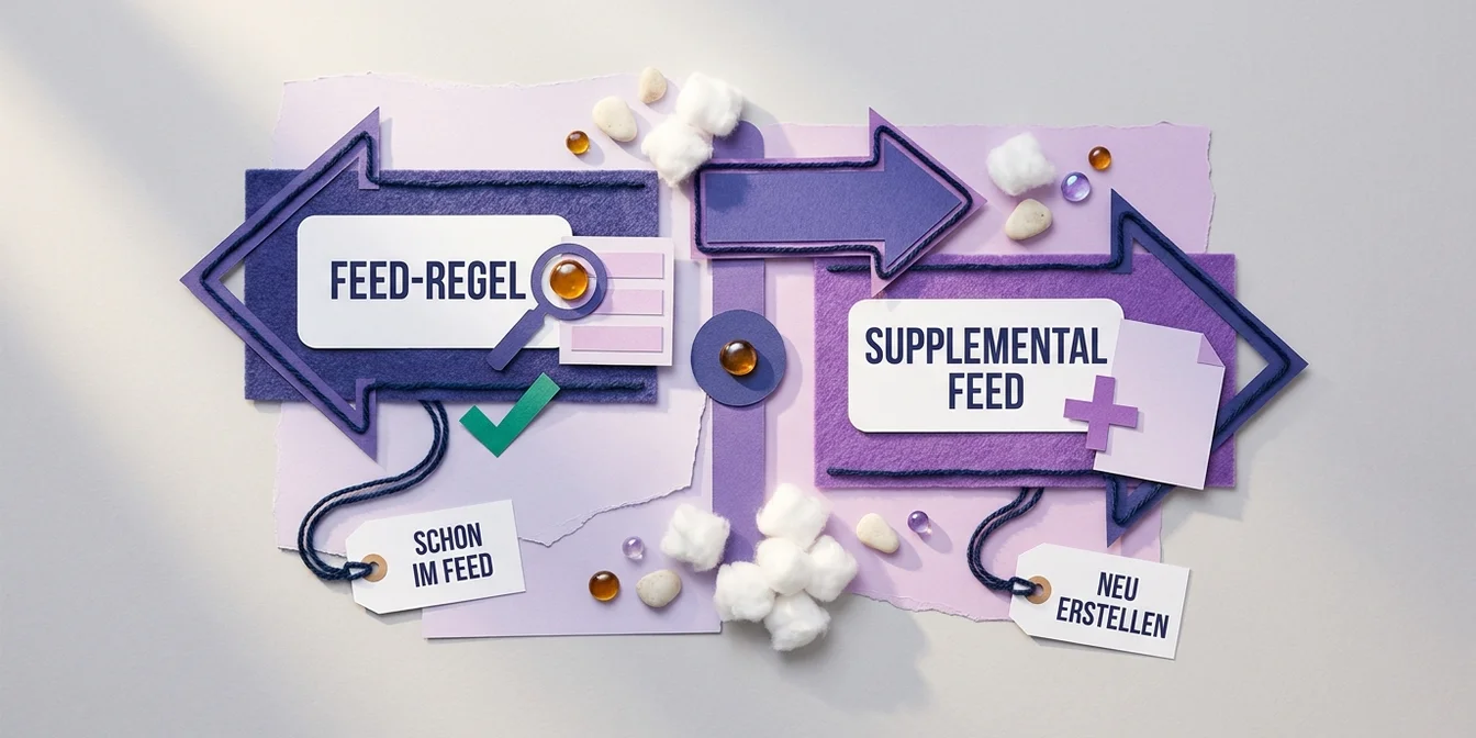 Feed-Regeln vs Supplemental Feeds im Google Merchant Center: Entscheidungs-Framework