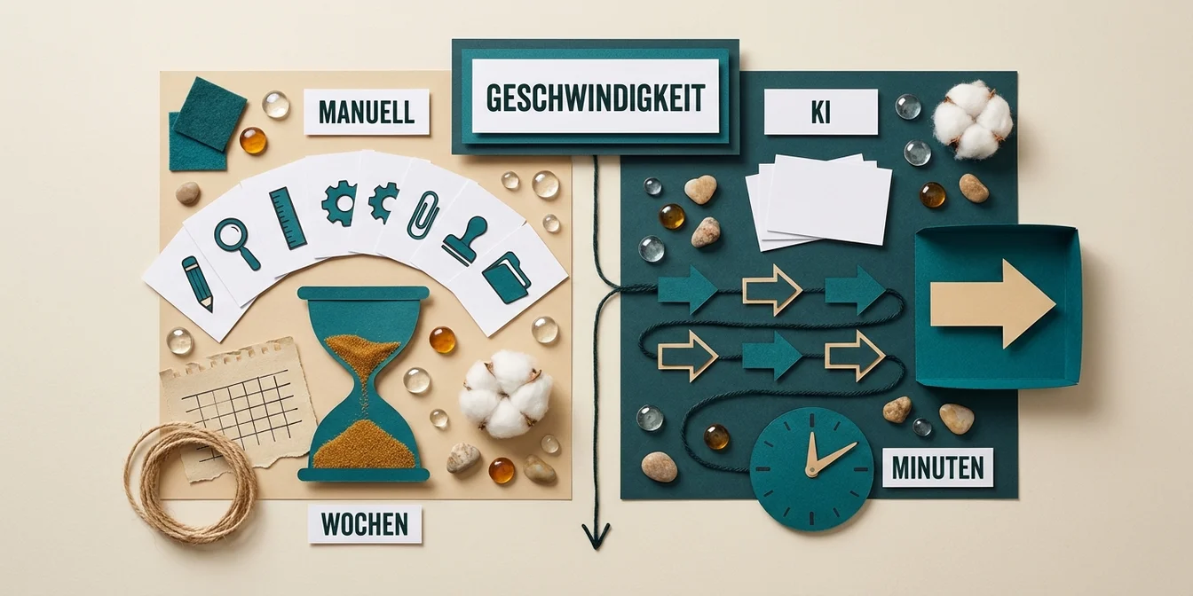 Vergleich der Optimierungsgeschwindigkeit von KI und manueller Feed-Pflege für Google Shopping